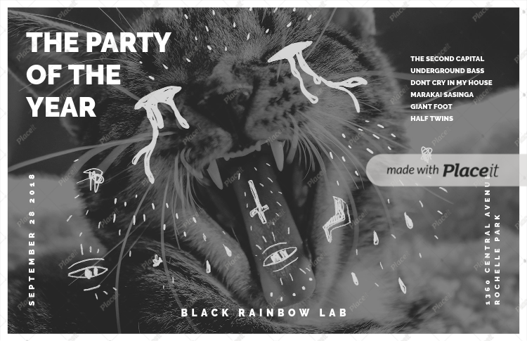 placeit party flyer maker to design house party flyers