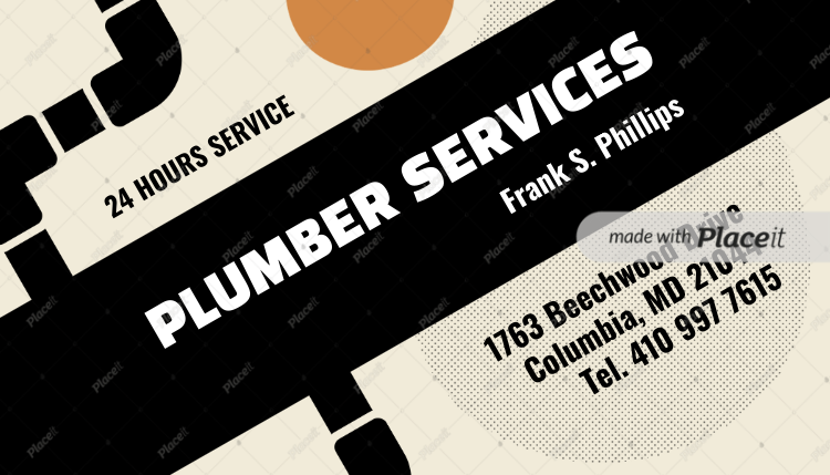 placeit plumbing business card maker plumbing bussiness cards