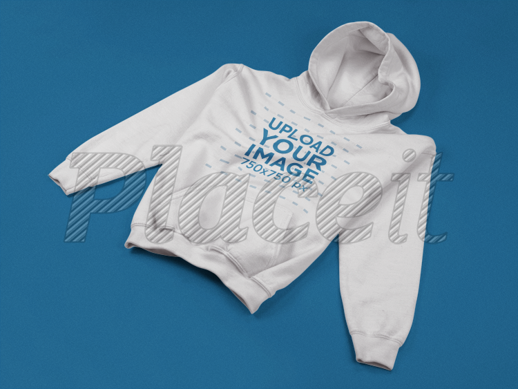 placeit pulllover hoodie template lying on a flat surface pullover hoodie template