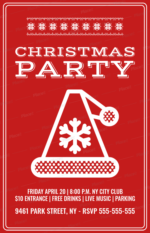 placeit christmas flyer maker for an xmas club party christmas club flyer