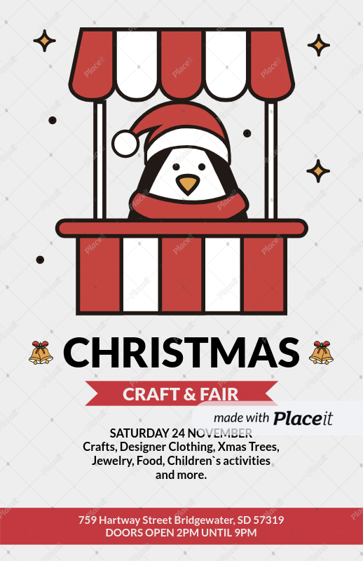 placeit holiday flyer template for a christmas fair holiday flyer background