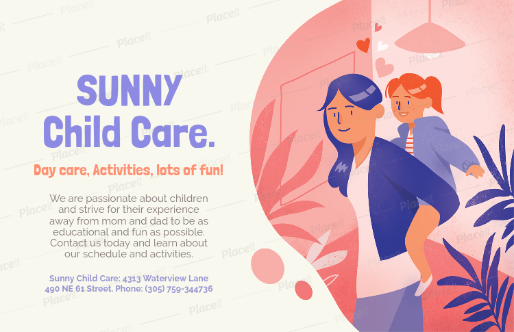 placeit flyer maker for a daycare babysitting flyers maker