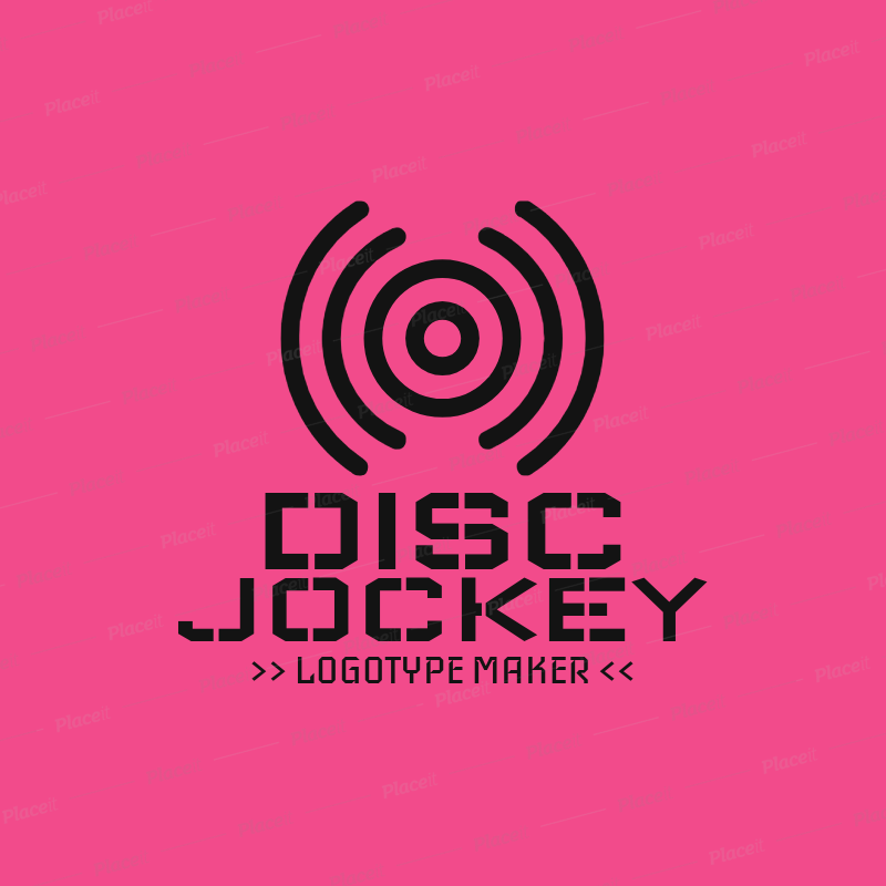 placeit dj logo maker with circle soundwave dj logo maker