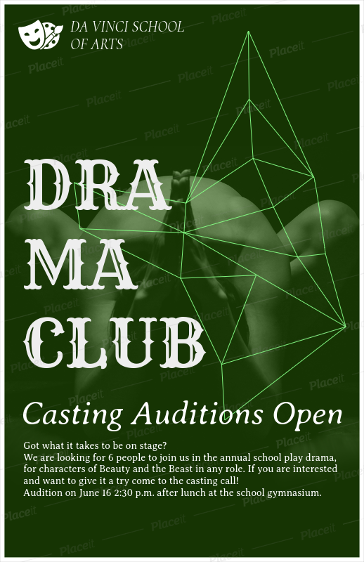placeit school drama club flyer maker school poster maker