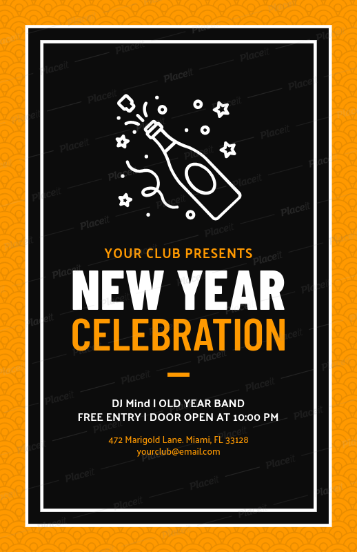 placeit holiday flyer maker for a new years celebration fler maker
