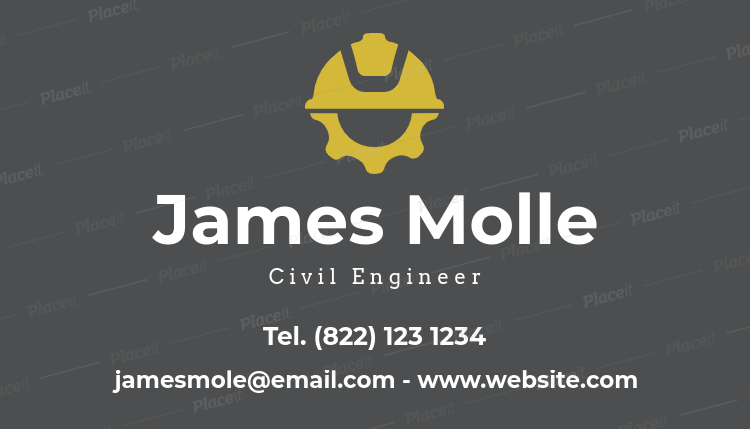 placeit business card template for civil engineers engineer business card