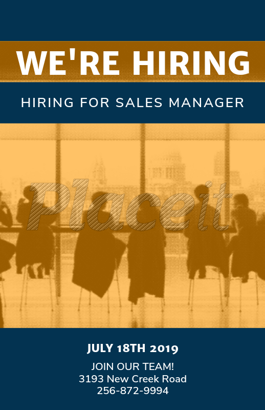 placeit hiring flyer template for a recruitment event hiring flyers template