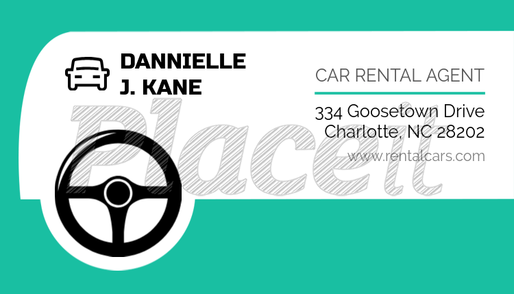 placeit rental car agent business card template car card template