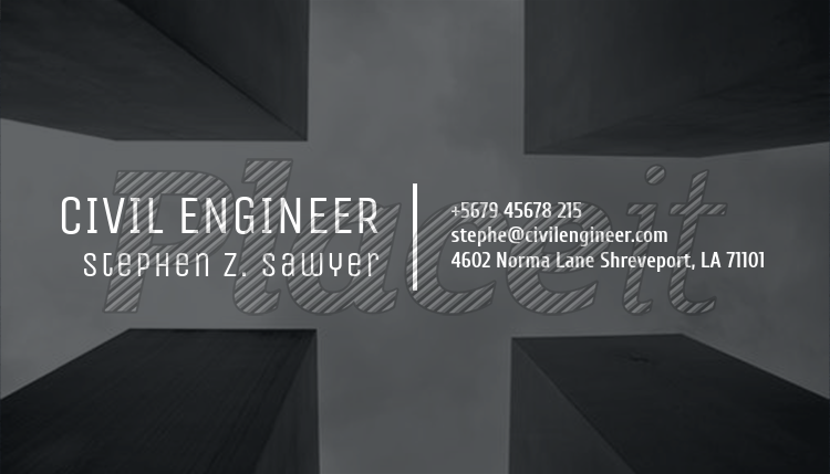 placeit online business card maker for a civil engineer engineer business card