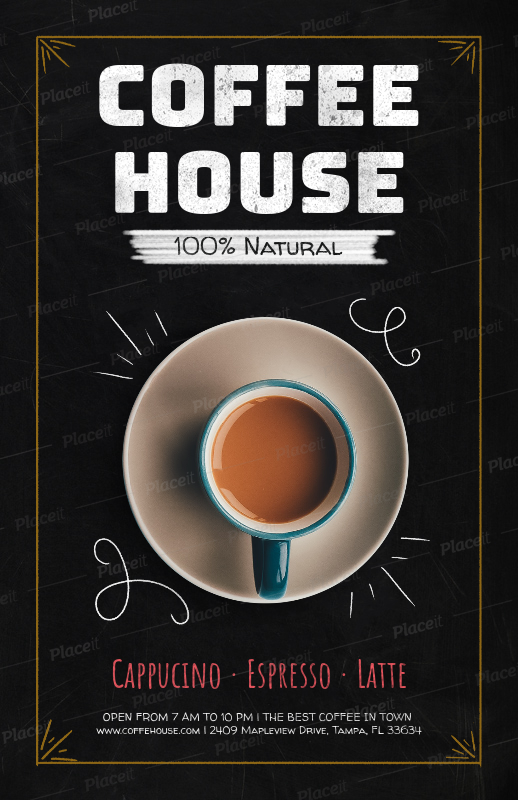 placeit online flyer maker to design coffee shop flyers
