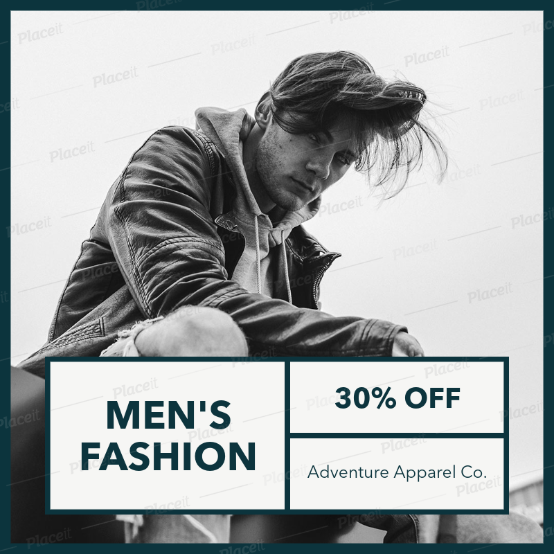 Instagram Post Maker for Men\u0027s Fashion Brands 1101e